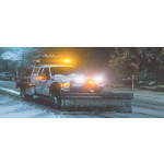 Warning Lights on Construction Snow Plow Vehicle